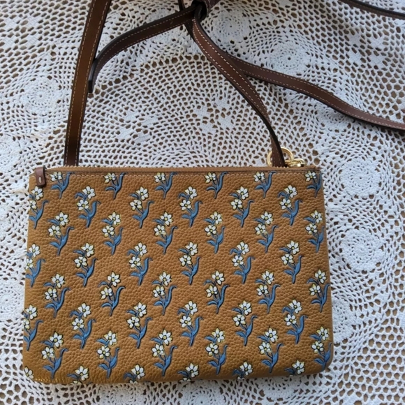 Tory Burch Crossbody NWT Floral Two Tone - Picture 2 of 14